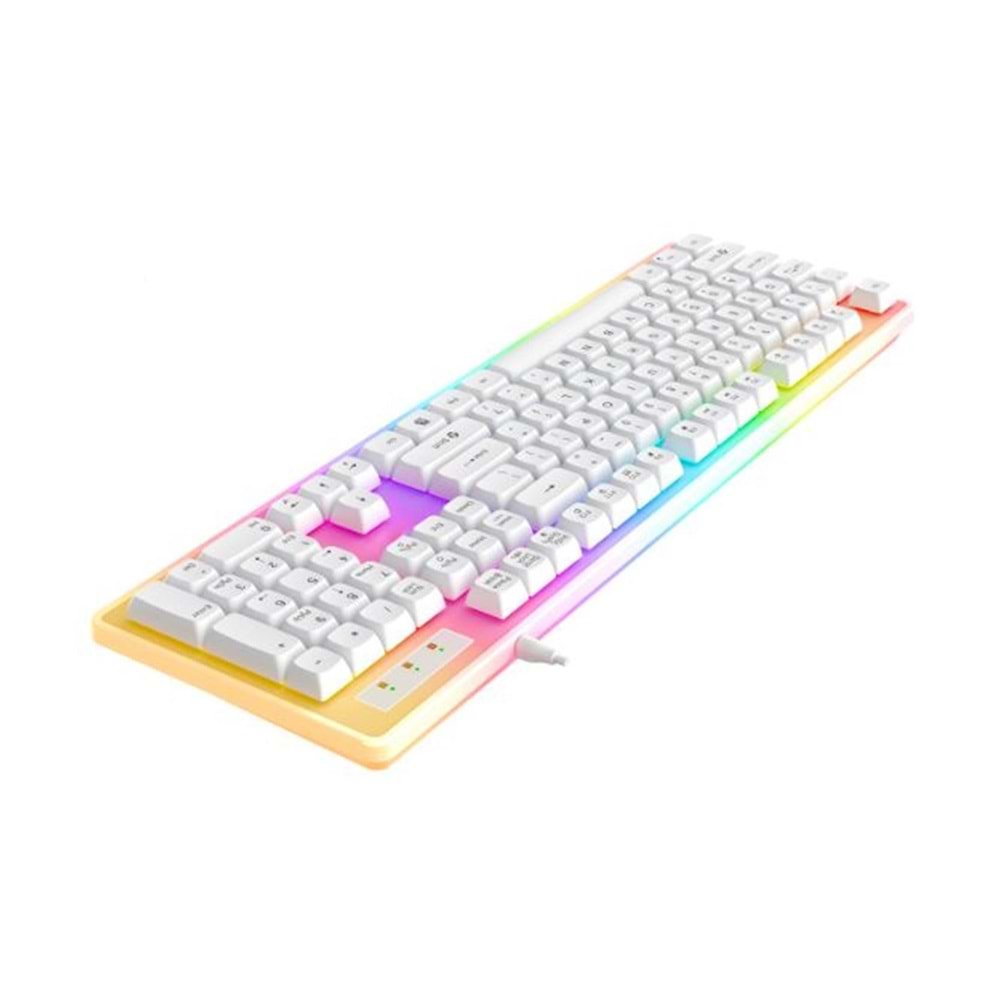 North Paladin Mekanik Hisli Türkçe RGB Beyaz Premium Gaming Klavye