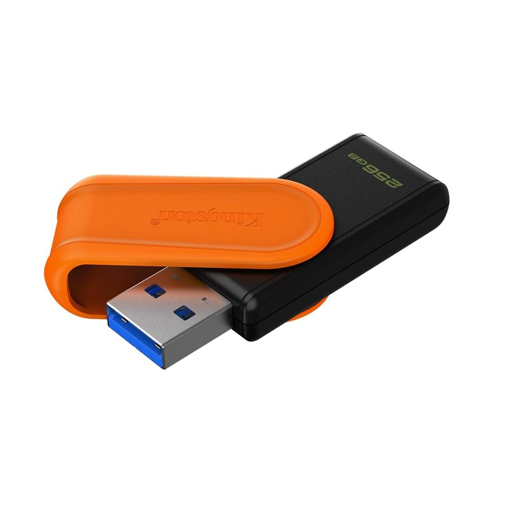 Kingston DTXS-256GB 256GB Portable USB 3.2 Gen1 DataTraveler ExodiaS (Black-Orange) Flash Bellek 