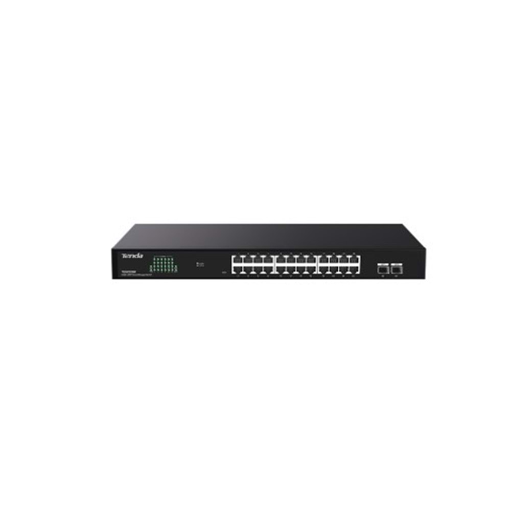 Tenda TEG2226F 24 Port 10-100-1000 + 2 Port SFP Switch Cloud Yönetilebilir Çelik Kasa Switch