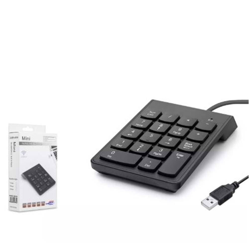 Hadron Hdx2503 Kablolu Numerik Klavye Siyah