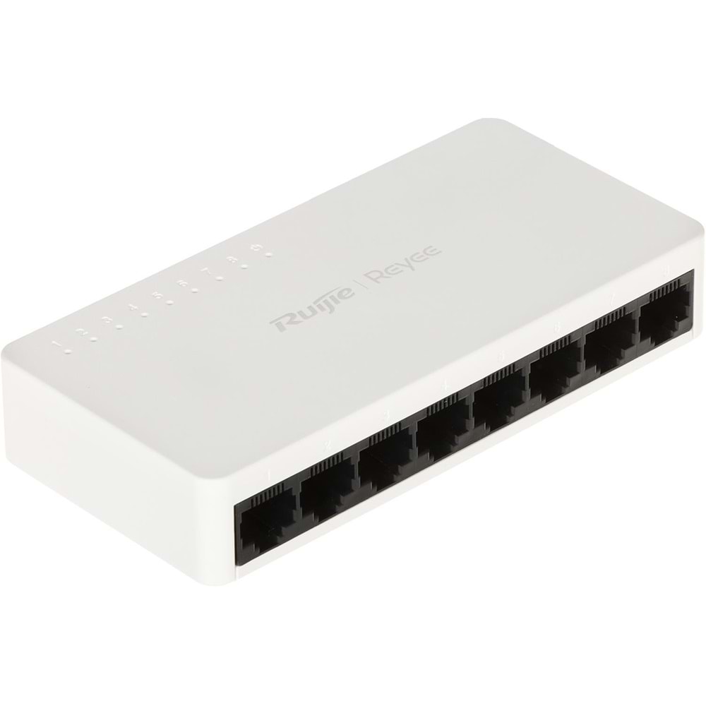 Ruijie Reyee RG-ES08F 8 Portlu, 10-100 Fast Ethernet Tak Çalıştır Switch Plastik Kasa