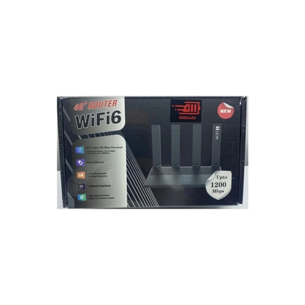 Sim Kartlı 4G 4Port Wifi6 5000mAh Dahili Bataryalı Modem