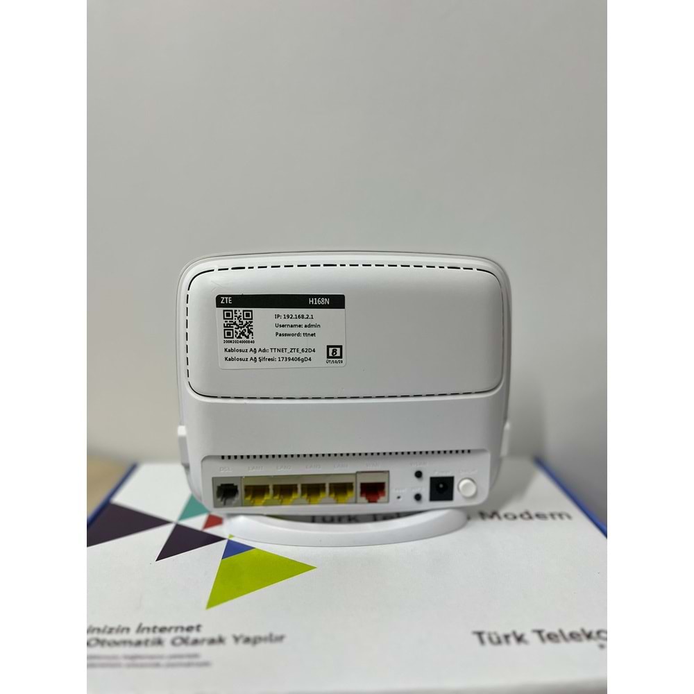 ZXHN ZTE H168N Türk Telekom 300Mbps Wifi Vdsl2/Fiber Modem (Kutulu-Yenilenmiş)