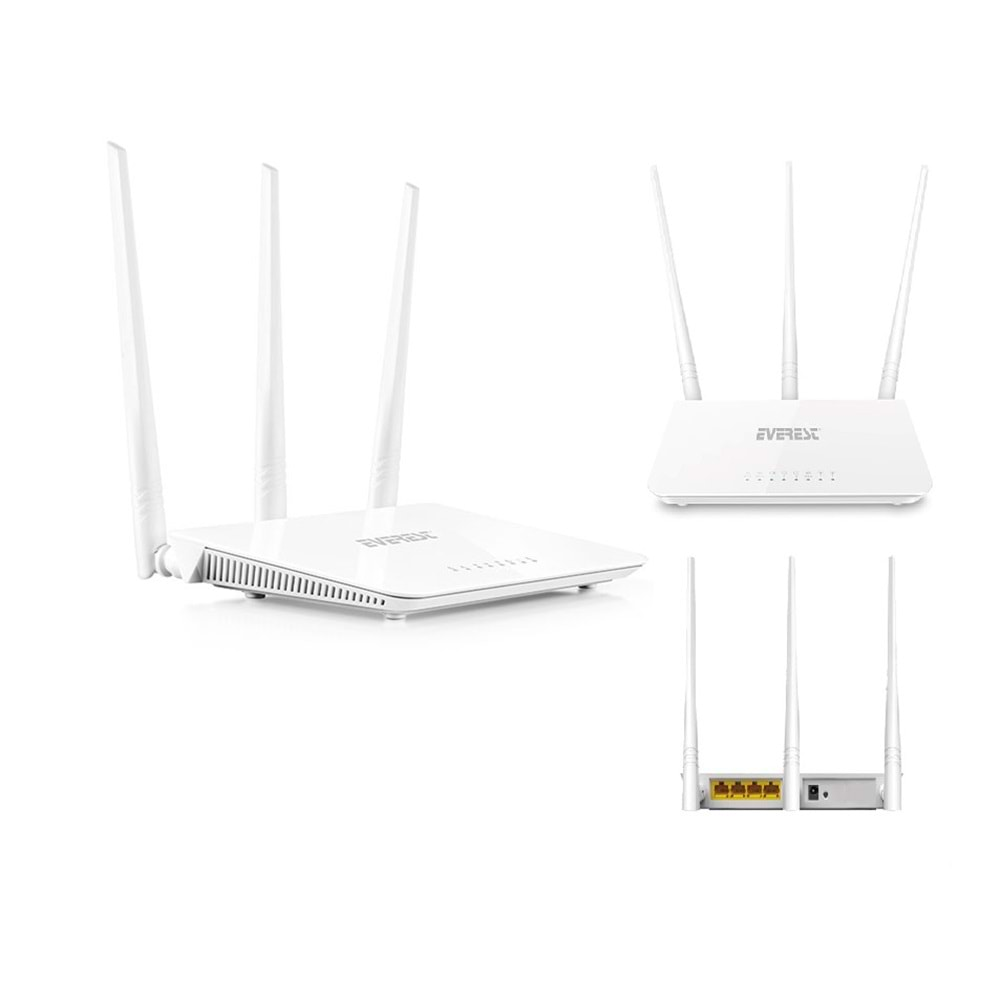 Everest Ewr-F303 2.4GHz 300Mbps 1Wan+3 Lan Portlu Wireless Router