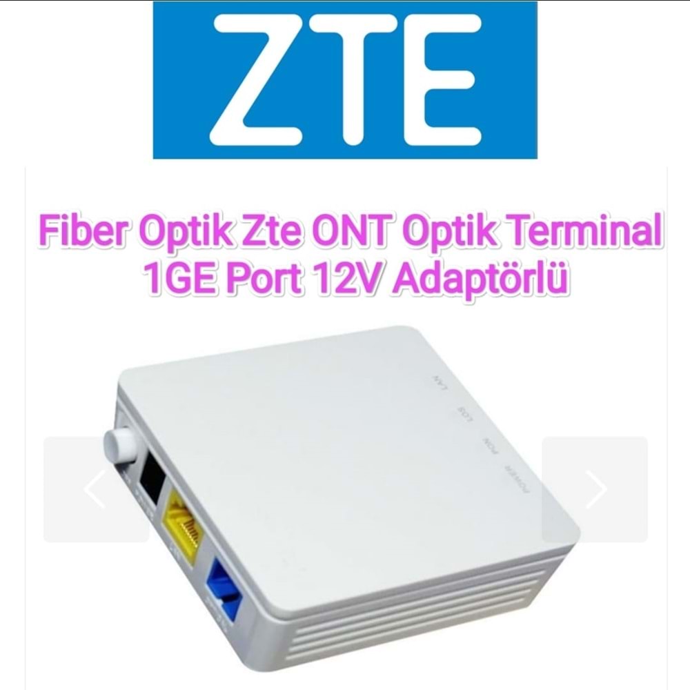 Fiber Optik Zte ZXHN F601 ONT Optik Terminal 1GE Port 12V Adaptörlü