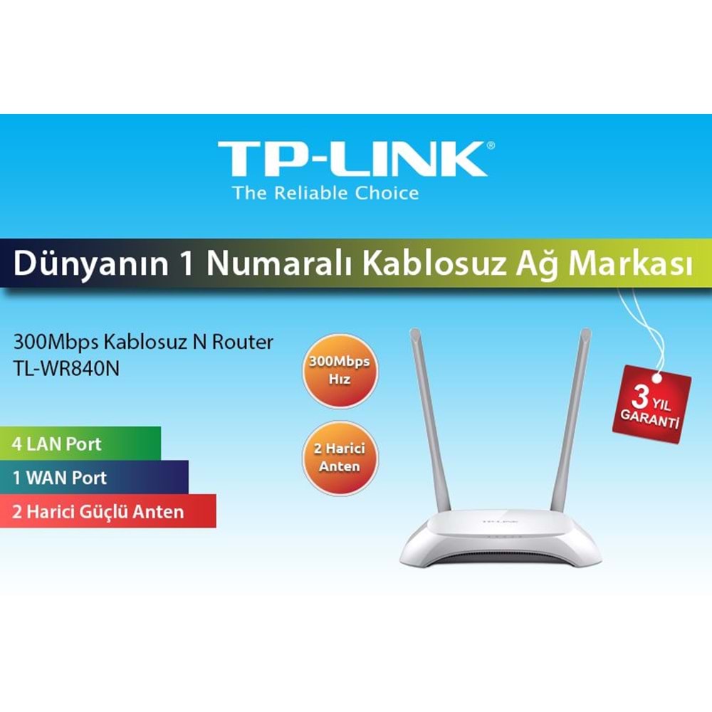 TP-Link TL-WR840N 300 Mbps Wi-Fi Router