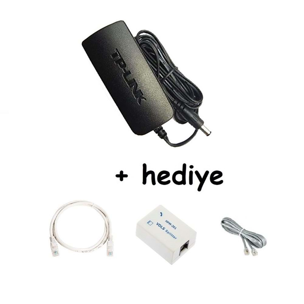 TP-Link TD-W 9970 VDSL2/Modem Adaptörü 12 V 1 A Kalın Uçlu+Hediye