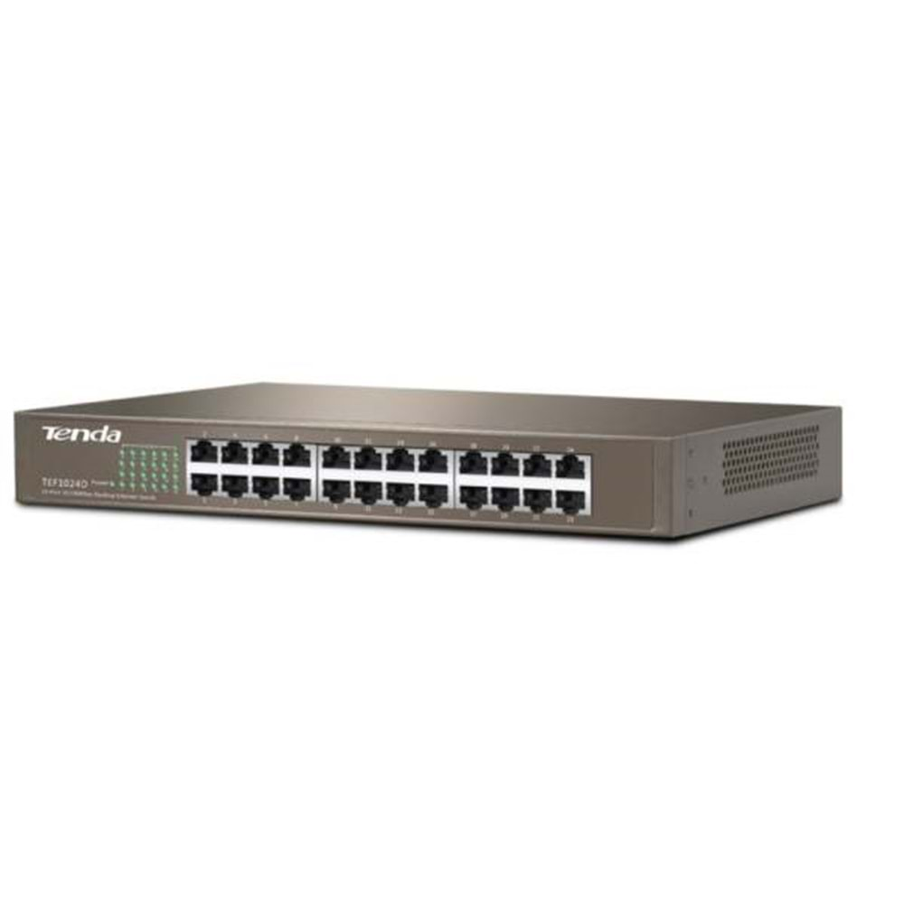 Tenda TEF 1024D 10/100/1000 24 Portlu Rackmount Ethernet Switch