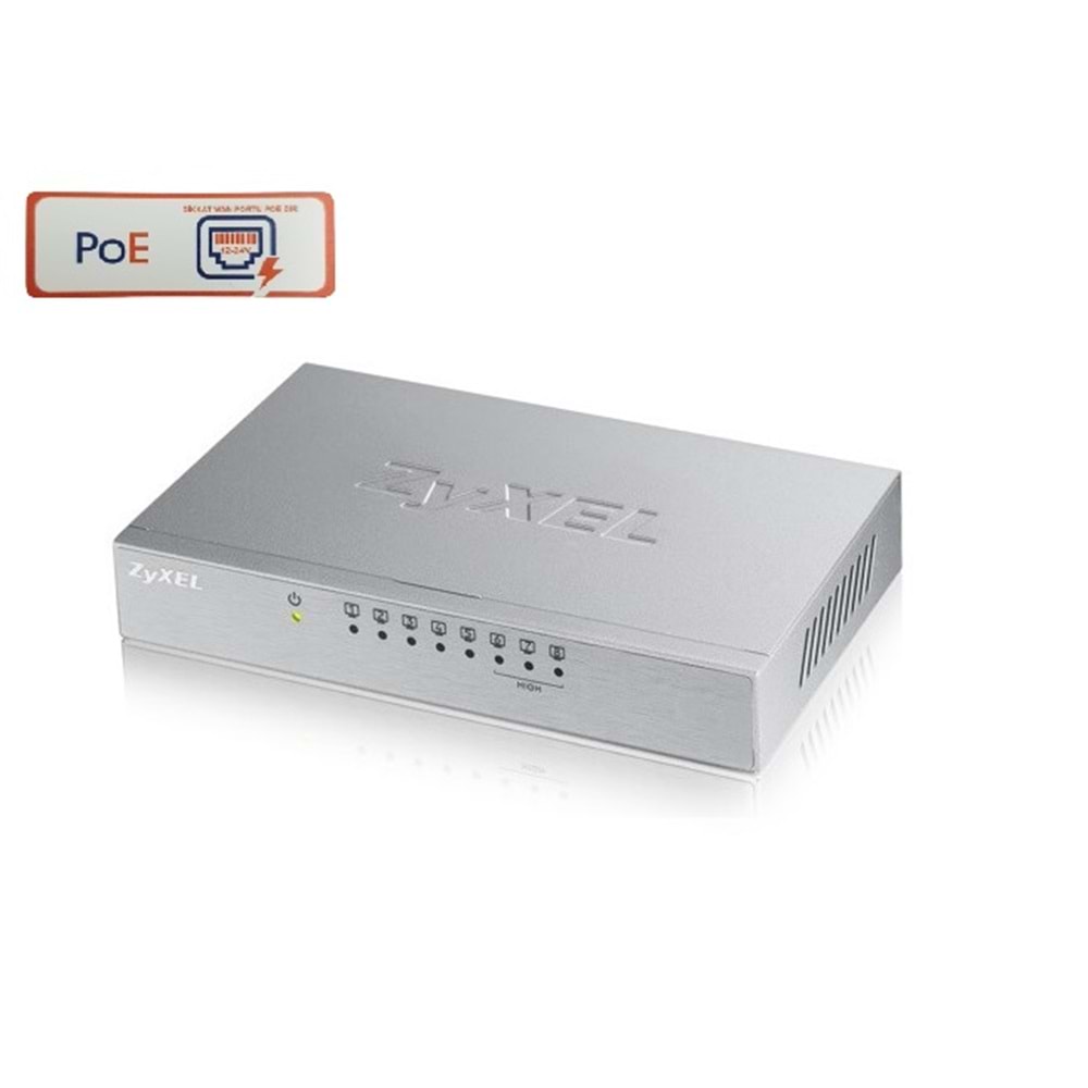 Reverse Poe Zyxel ES-108AV 8 Port 10/100 Mbps Switch