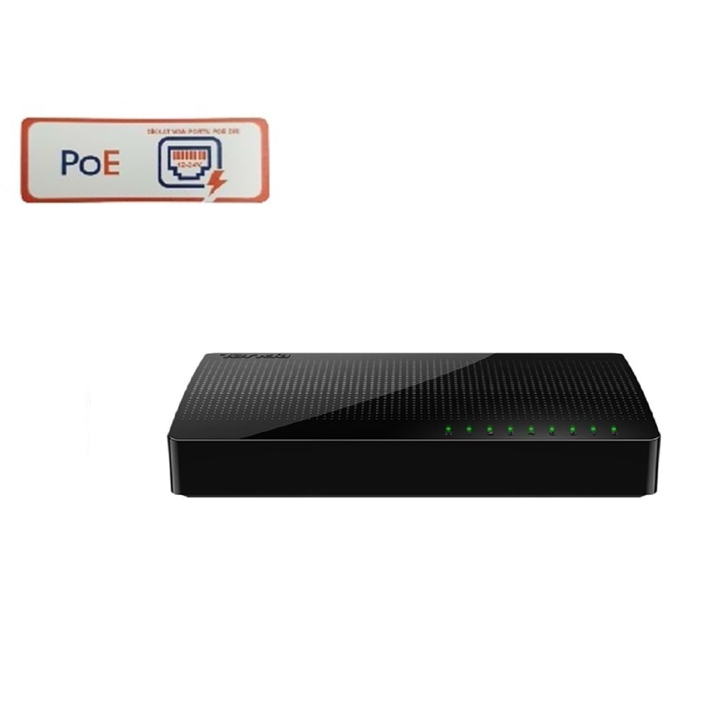 Tenda Reverse Pasif Poe Sg108 1+7 Portlu 10/100/1000 Gigabit Switch