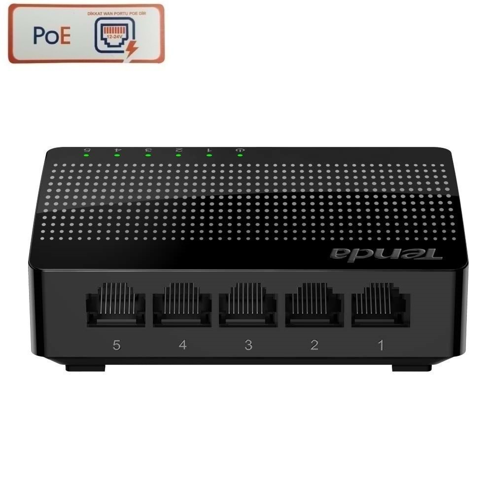 Pasif Tenda Reverse Pasif Poe Sg105 1+4 Portlu 10/100/1000 Gigabit Switch