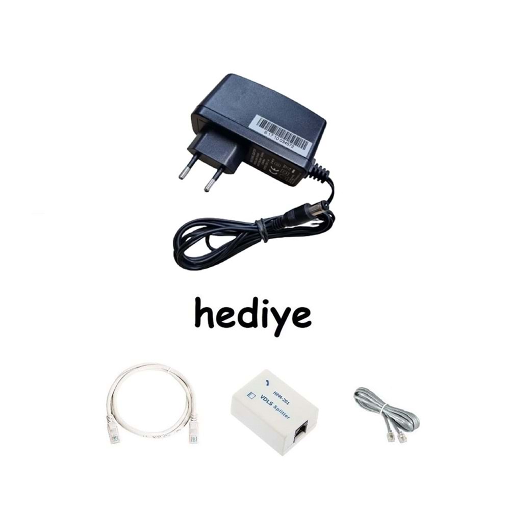 Türk Telekom VDSL2/Modem Roter Adaptörü 12 V 1.5 A Kalın Uçlu+Hediye
