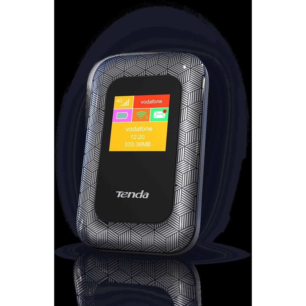 Tenda 4G185 4G Ekranlı Gelişmiş LTE Mobil Cep Wi-Fi Router Şarjlı