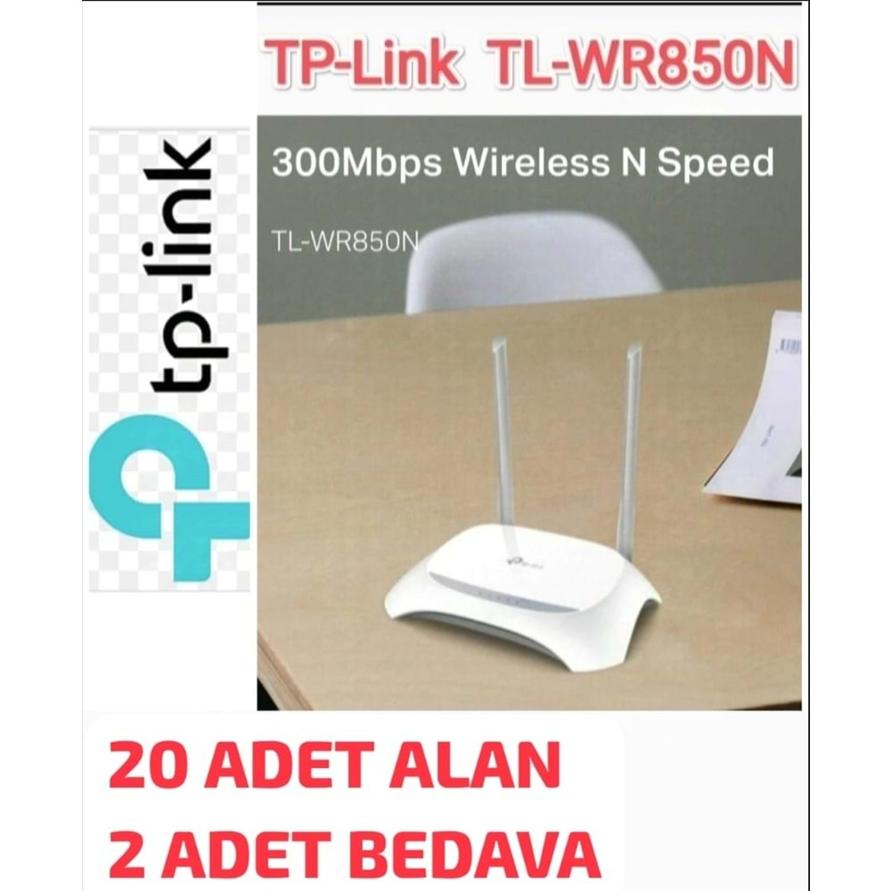 1 Koli 20+2 TP-Link TL-WR850N 300 Mbps Kablosuz N Hızı Router