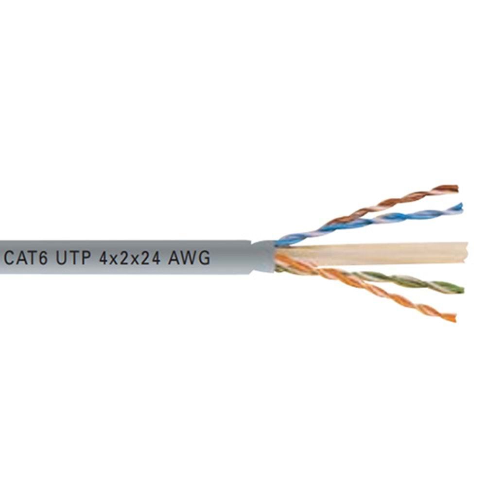 35 Metre Cablox Gri Pe Cca 4X2X24 24 Awg Lan Cat6 U/Utp İndoor Box