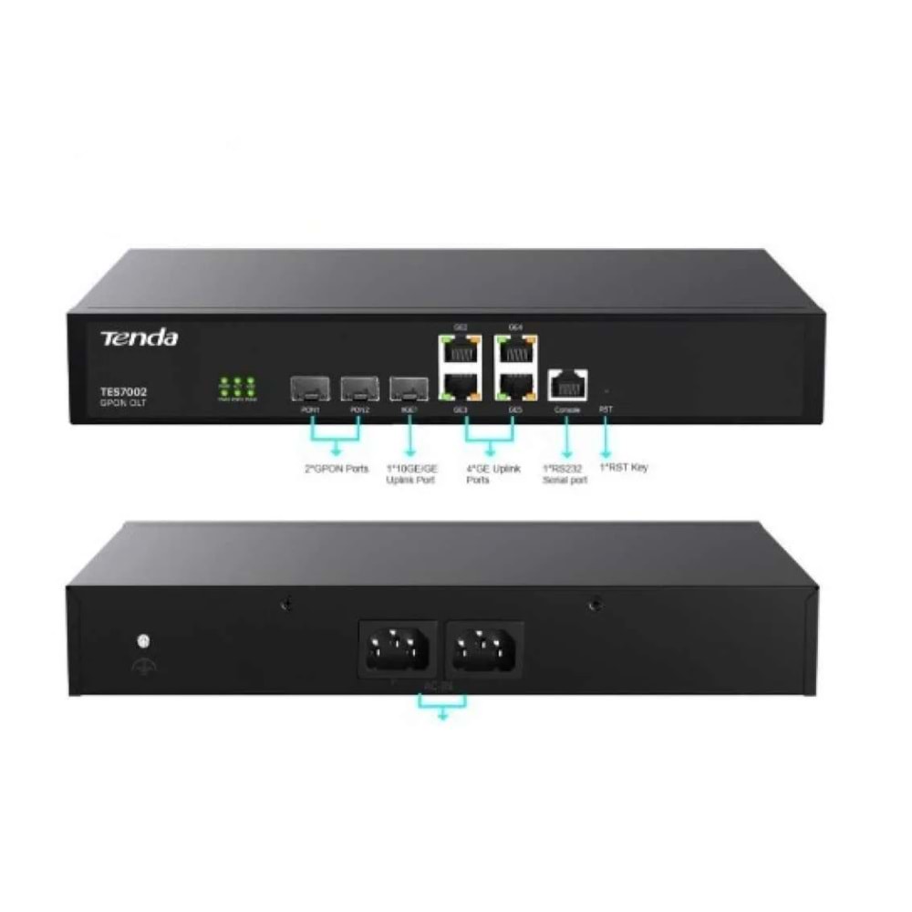 Tenda Tes7002 Geniş Bant CPE 2 Port Gpon Olt