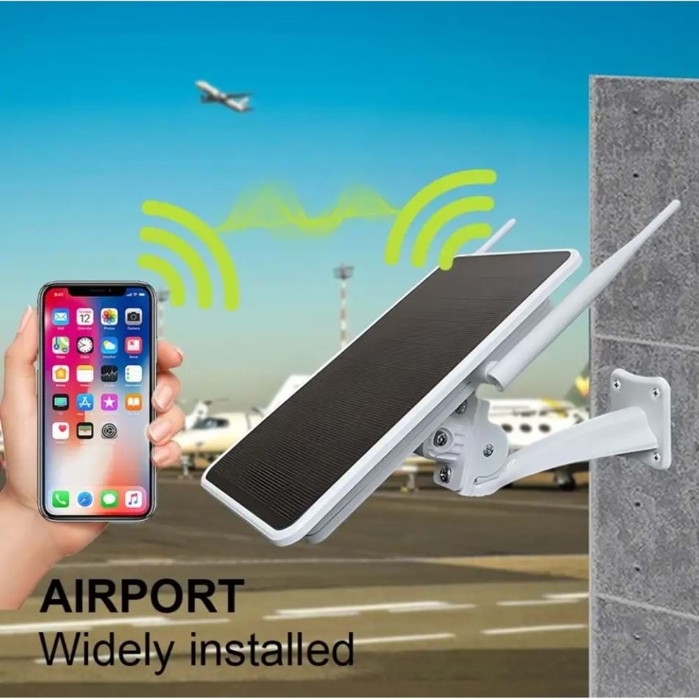 Sim Kartlı Solar 4G EU Standart DN4G 4x18650 Pil+6W Panel Modem/Router