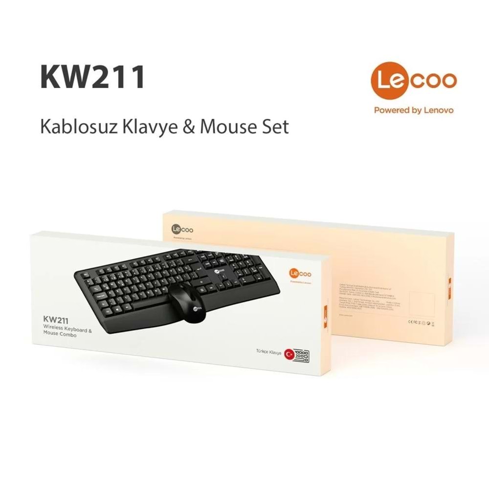 Lecoo Kw211 Kablosuz Klavye Mouse Set