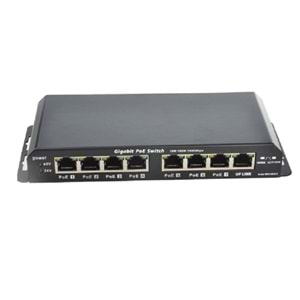 Pasif PoE Gigabit Switch 7 + 1 Port 10/100/1000Mbps 802.3af veya 24V için Ubnt,IP kamera,VOIP telefon, WiFi erişim noktası, MikroTik