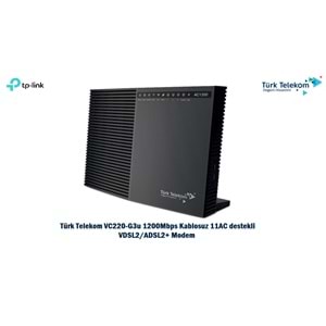 Türk Telekom VC220-G3u AC 1200 Wirelles Dual Vdsl Modem Siyah (Yenilenmiş Kutulu)