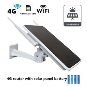 Sim Kartlı Solar 4G EU Standart DN4G 4x18650 Pil+6W Panel Modem/Router