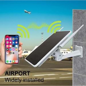Sim Kartlı Solar 4G EU Standart DN4G 4x18650 Pil+6W Panel Modem/Router
