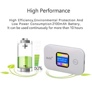 Sim Kartlı Ekranlı 4G/5G G3000 Mah 300 Mbps Wifi Modem/Router