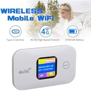 Sim Kartlı Ekranlı 4G/5G G3000 Mah 300 Mbps Wifi Modem/Router
