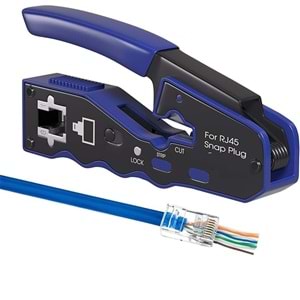Smart EZ-RJ45 Kesme Sıkma Pensesi Ergonomik Tasarım Yüksek Kalite 7088 (E49)