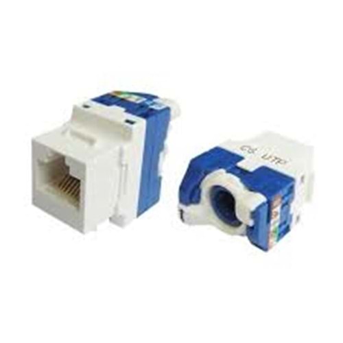 Teldata TLD-UTP180 CAT6 180° UTP Keystone Jack 10 lu Paket Legrand Type 