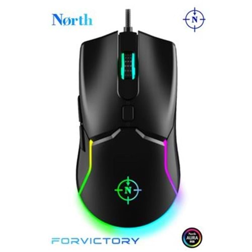 North Air Black RGB Kablolu Profesyonel Oyuncu Mouse 