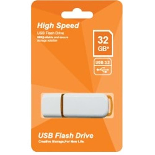 Elba 32GB Plastik Beyaz-Turuncu 3.2 USB Flash Bellek