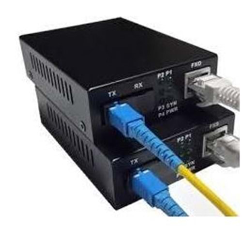 Teldata Media Converter Single Mode 10-100-1000 3 Km Only SC-SX TX-A-B-KITSET