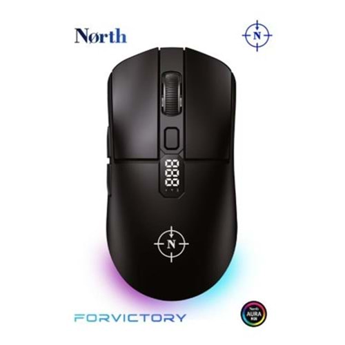 North Odin Pro WL Siyah 26K DPI 750 IPS 70G UltraLight RGB Kablosuz Gaming Mouse 