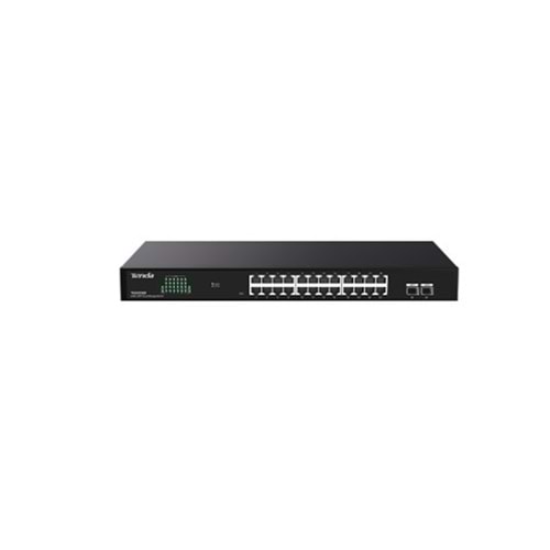 Tenda TEG2226F 24 Port 10-100-1000 + 2 Port SFP Switch Cloud Yönetilebilir Çelik Kasa Switch