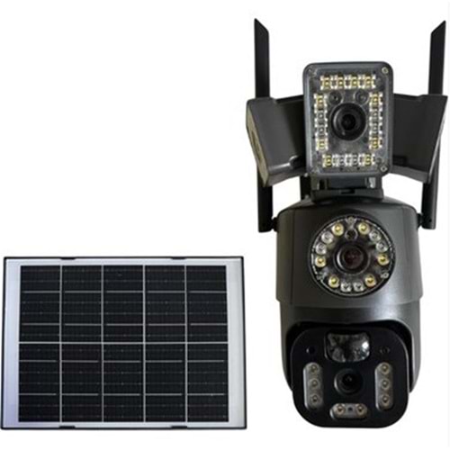 Okam O-KAM 3918 4G 6MP Dual Lens - Solar Panel - Sim Kart Destekli - PTZ Kamera