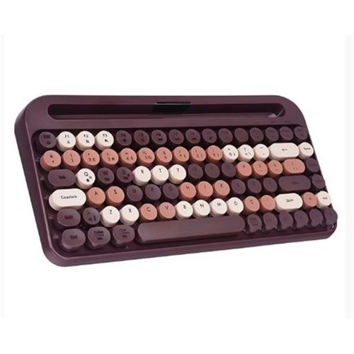 Everest KB-99 MOCHA 2.4G+BT1+BT2 Çoklu Cihaz Bağlantılı Q Kablosuz klavye
