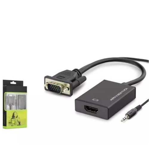 Hadron Hdx7794 Vga To Hdmi F Çevirici + Audio 1080P Siyah