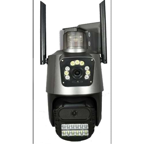 Apronx APX-WP242 6Mp 2.8mm Çift Kamera 19 Led Wifi PTZ