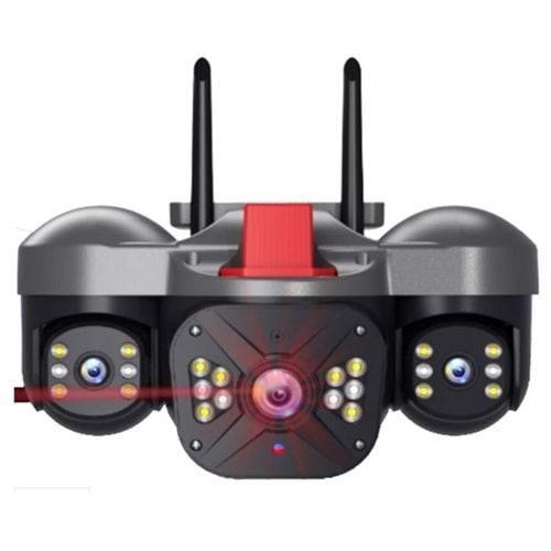 Apronx APX-WP332 6Mp 2.8mm-3.6mm Üç Kamera 22 Led Wifi PTZ