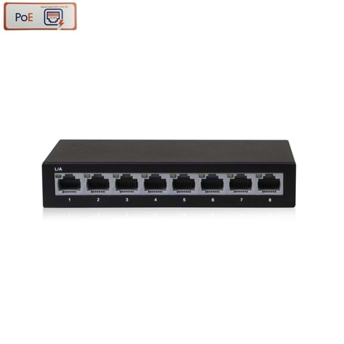 Reverse Poe CNet CSH-800 V 8 Port Fast Ethernet Swith 10/100 Adaptörsüz Poeli