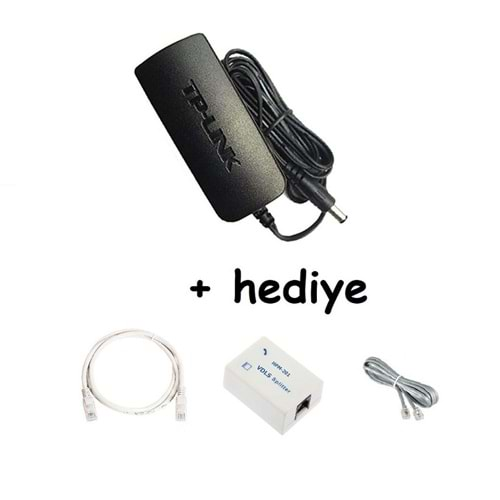 TD-W 9970 VDSL2/Modem Adaptörü 12 V 1 A Kalın Uçlu TP-Link +Hediye