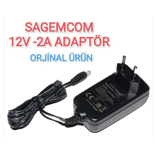 Sagemcom 12 Volt 2 Amper AC/DC Adaptör