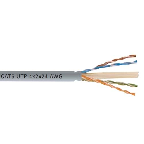 5 Metre Cablox Gri Pe Cca 4X2X24 24 Awg Lan Cat6 U/Utp İndoor Box