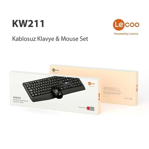 Lecoo Kw211 Kablosuz Klavye Mouse Set