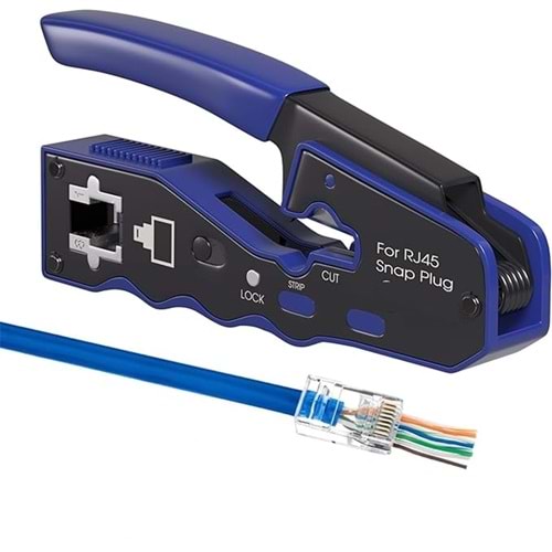 Smart EZ-RJ45 Kesme Sıkma Pensesi Ergonomik Tasarım Yüksek Kalite 7088 (E49)