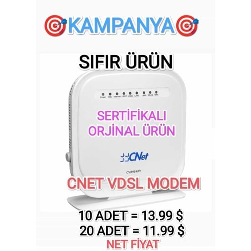 1 Koli 10 Adet C-Net Cvr 984Rv 4 Port 300 Mbps Wireless N Vdsl2/Modem Router