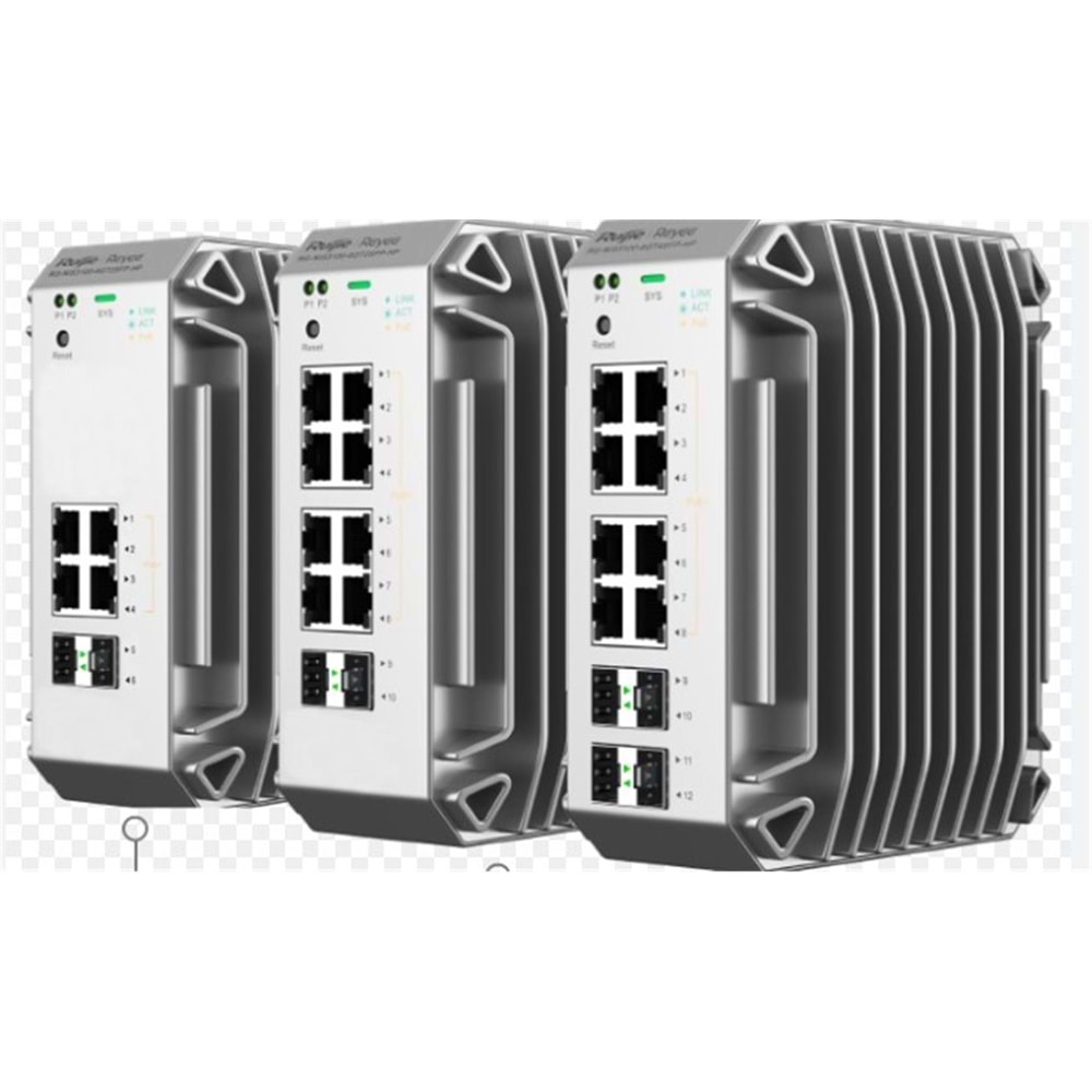 Reyee RG-NIS3100-4GT2SFP-HP 4 Port Poe+ 2 Port SFP 10-100-1000 Endüstriyel Switch