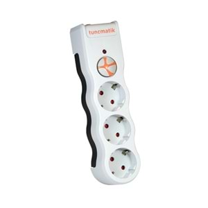 Tunçmatik TSK19009 3li Enerji Koruma Powersurge Beyaz 1050 JOULE 