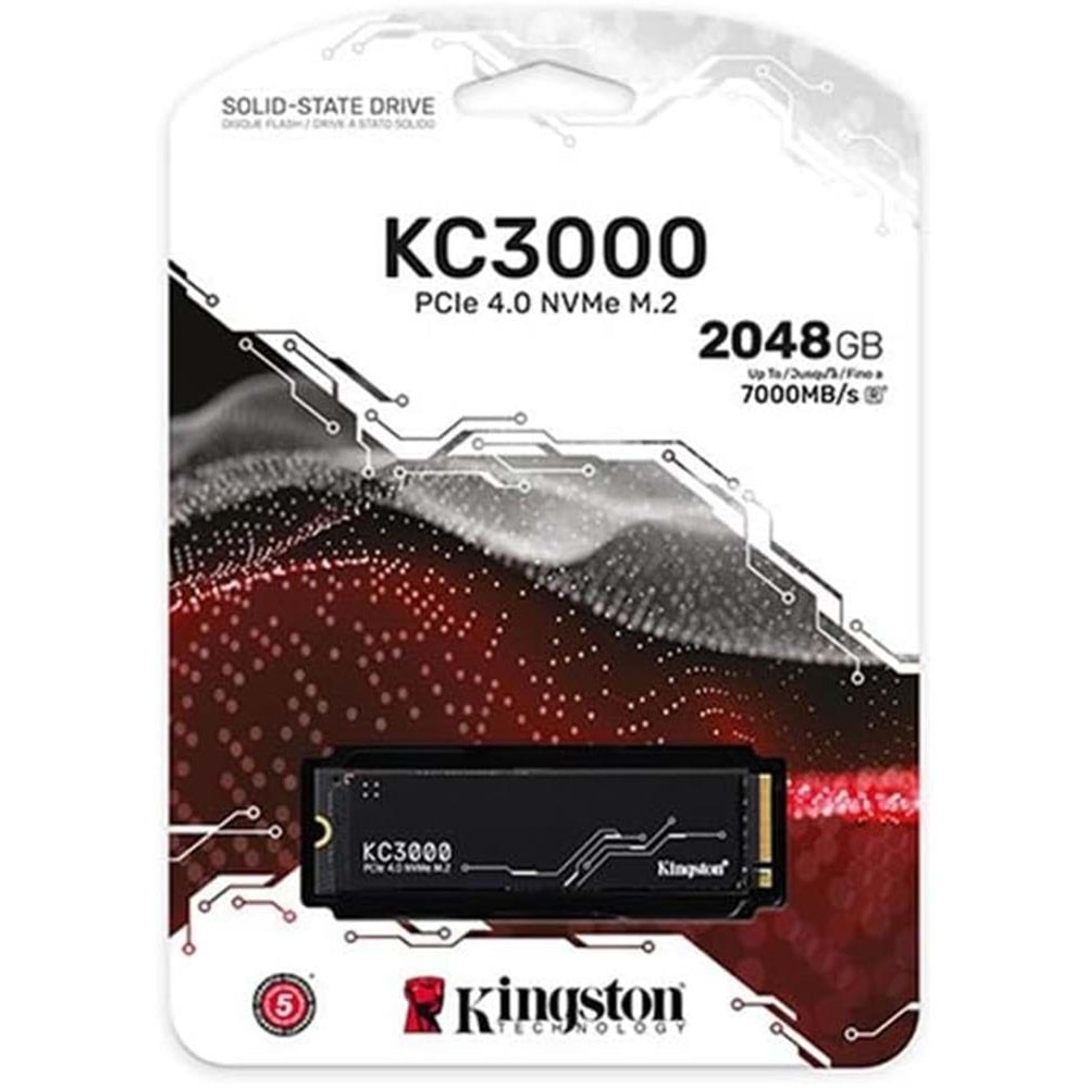Kingston 2TB KC3000 7000MB-7000MB-S PCIe 4.0 NVMe M.2 SSD Disk SKC3000D-2048G